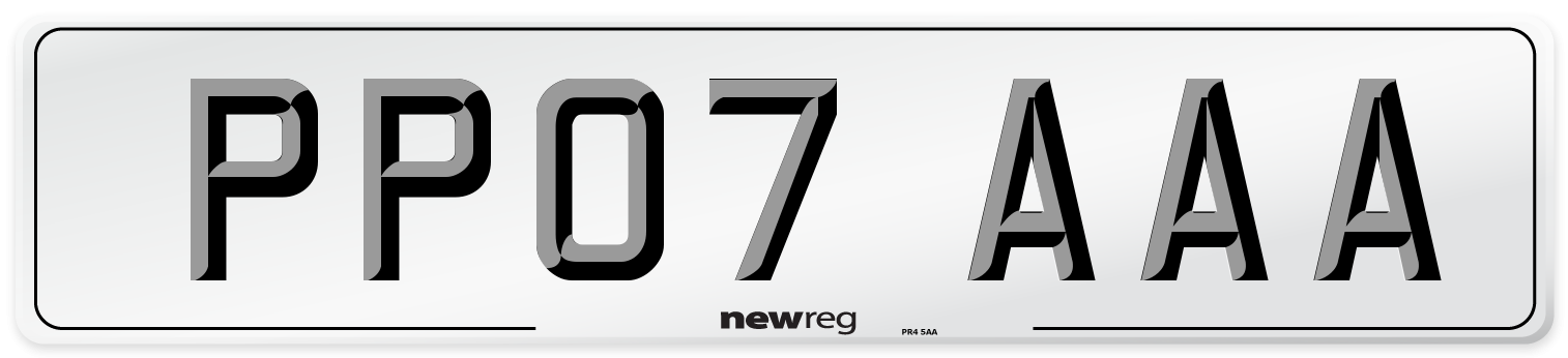 PP07 AAA Number Plate from New Reg